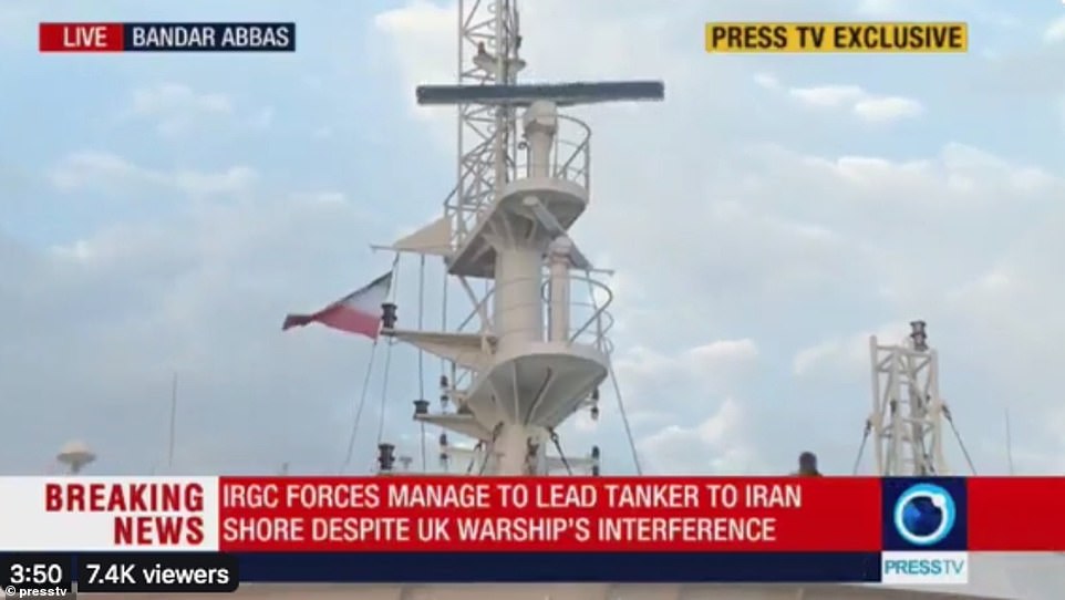 ifmat - Iran regime provokes UK by flying Iranian flag over seized oil tanker