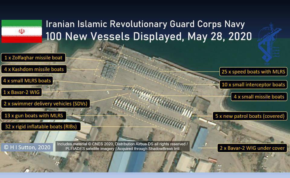 ifmat - Satellite Image Shows 112 New Naval Vessels In Iran