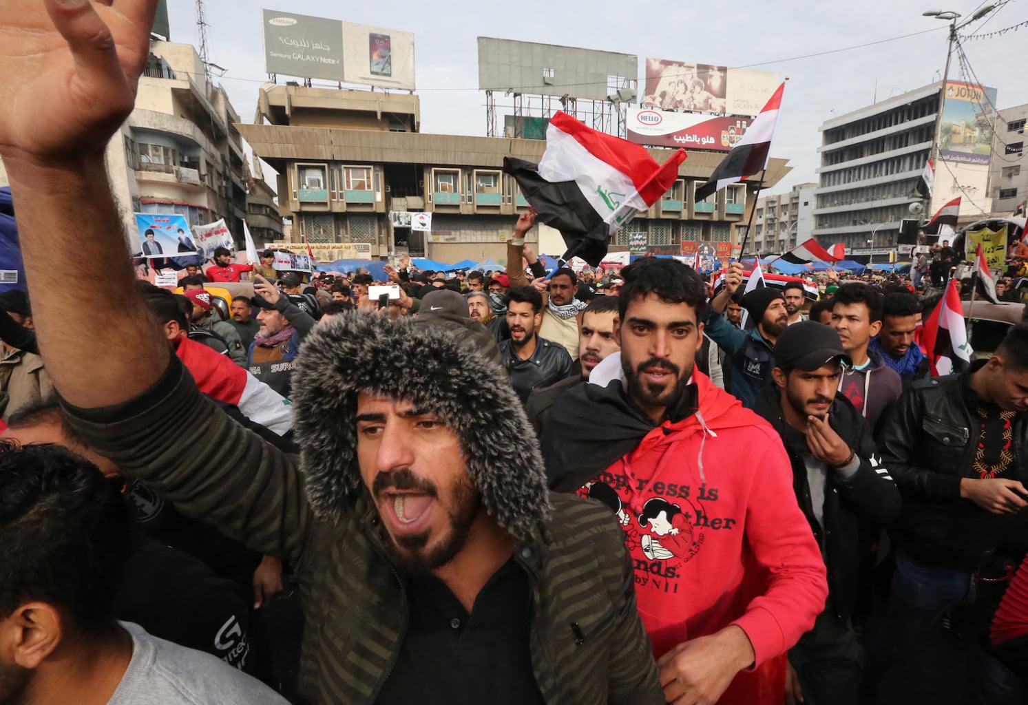 ifmat - Protesters in Baghdad chant against Iran-Backed militia as one dies